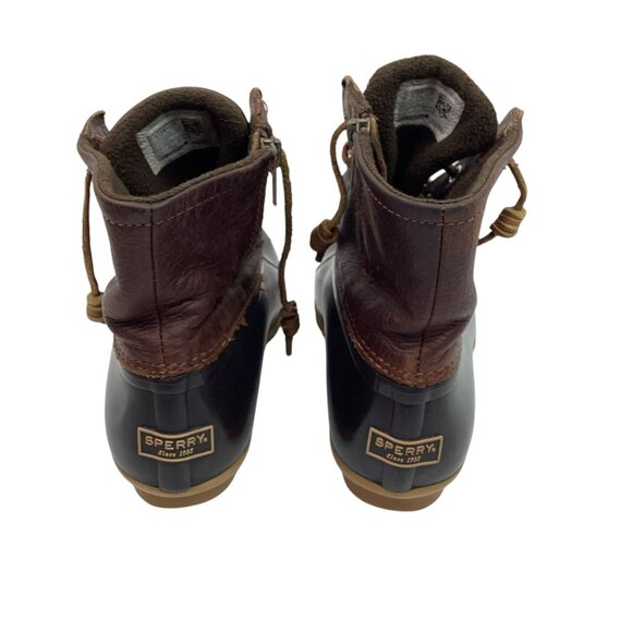 Sperry Top-Sider Womens 8 Saltwater Leather Duck Boots Waterproof Lace-Up STS911 - Picture 6 of 11